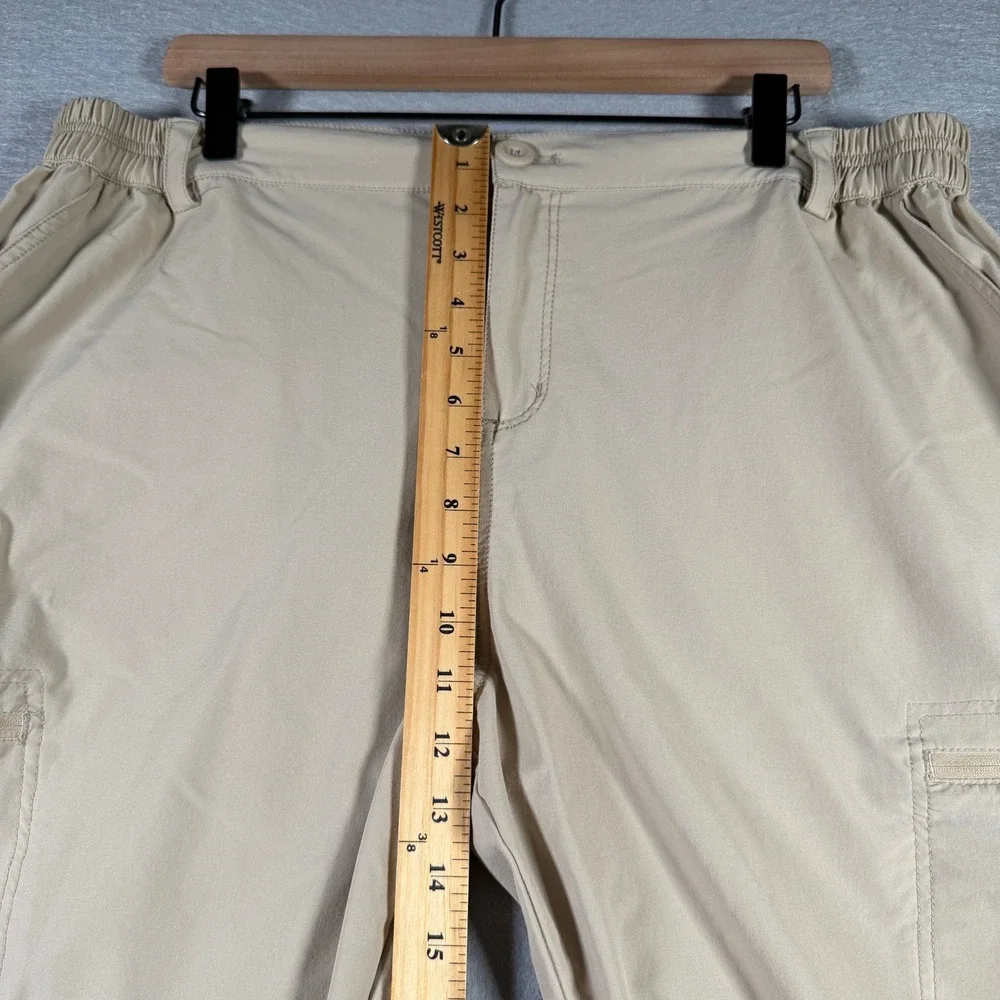 Willit Mens Cargo Hiking‎ Shorts XXL Khaki Tan Nylon Spandex Stretch Quick Dry